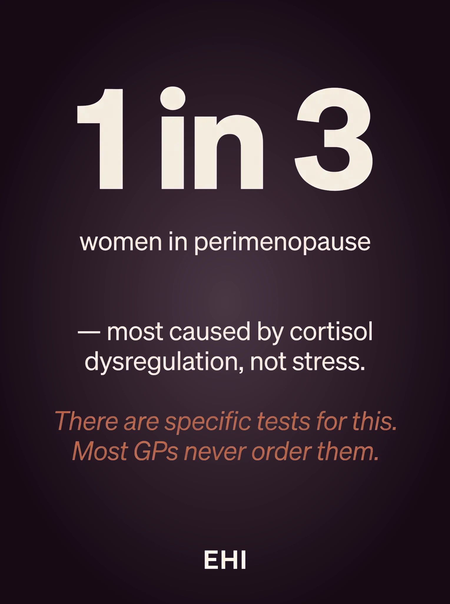 1 in 3 women in perimenopause